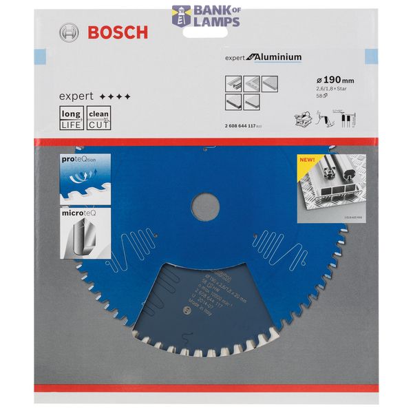 Circular saw blade Expert for Aluminium 190 x 2,6 mm, 58 image 2