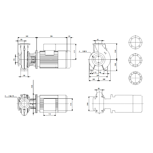 Norm block pump NB40-315/305 A-F2-A-BAQE 4kW 400D 4P image 2