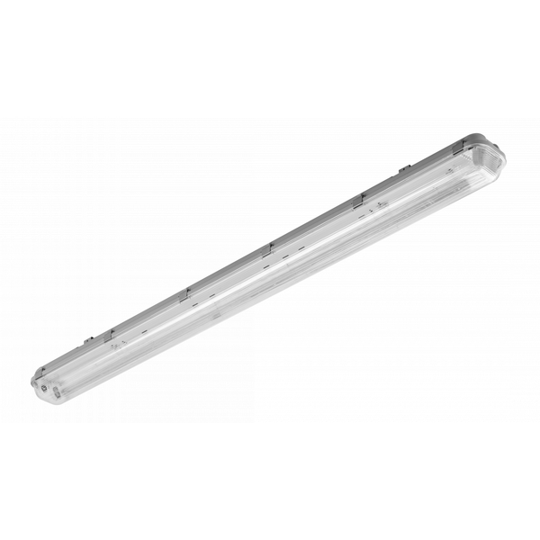 G-TECH Hermetic luminaire 1x150 T8 LED (single-sided connection), G13, IP65, IK06, ABS/PS, gray image 1