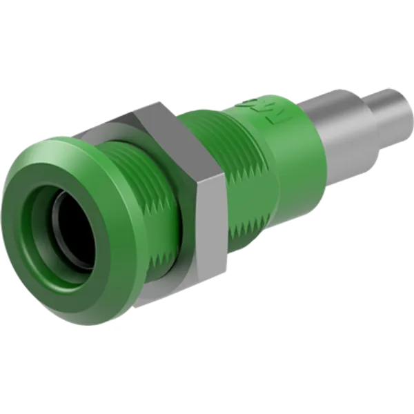 4 mm socket, solder connection, mounting Ø 8.1 mm, green, 64.3042-25 image 1
