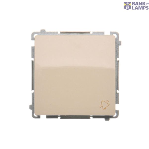 Bell Button, (module), 16AX, Screw, beige image 1