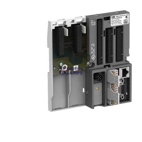 TB521-ETH-XC:AC500, module carrier, 2 ETHERNET slots, 24VDC, spring-loaded terminals, image 1