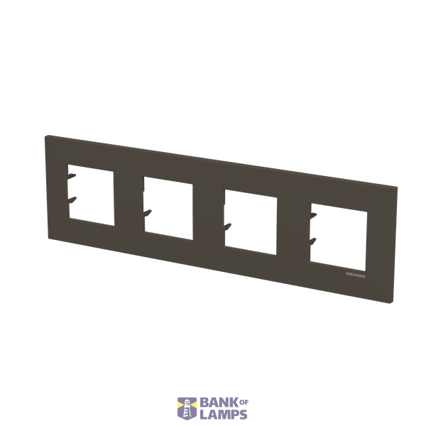 Frame 4-gang - Niessen logo - Anthracite image 2