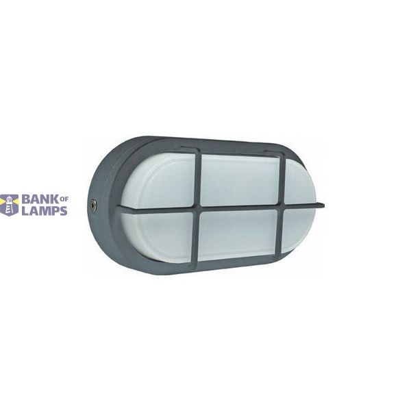 Schwabe LED Wandlamp 7W Ovaal Zwart IP65 image 1