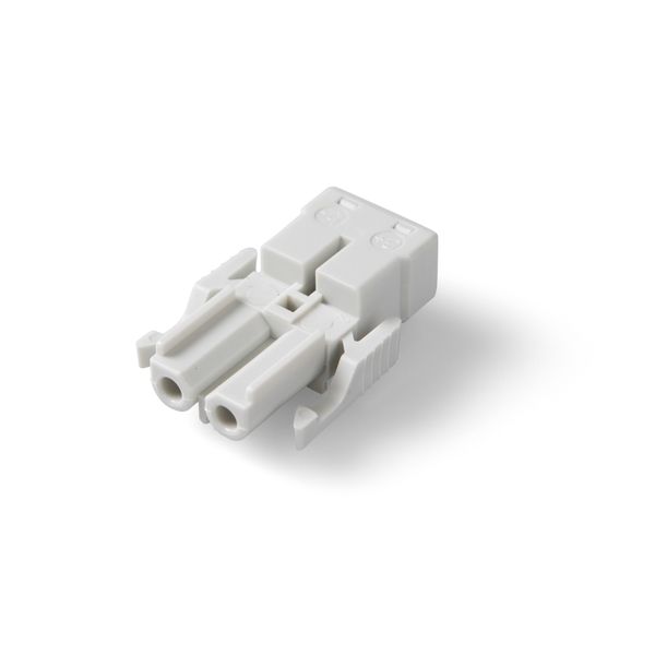 Screwless coupler 2-p socket, grey image 1