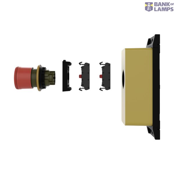 Emergency stop/emergency switching off pushbutton, Rectangular yellow  image 4