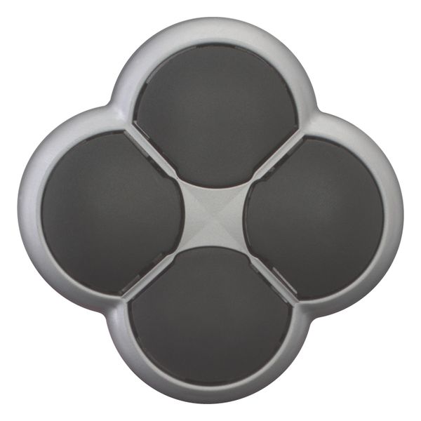 M22-D4-S Position pushbutton, RMQ-Titan, Actuators non-flush, momentary, 4-fold, opposing pushbuttons not mechanically interlocked, Bezel: titanium image 4