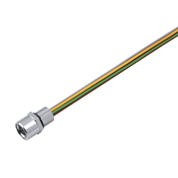 Built-in plugs, M8 thread, Female socket, straight, Mounting thread: M8, Number of poles: 8, Strand / cable length: 0.2 m image 1