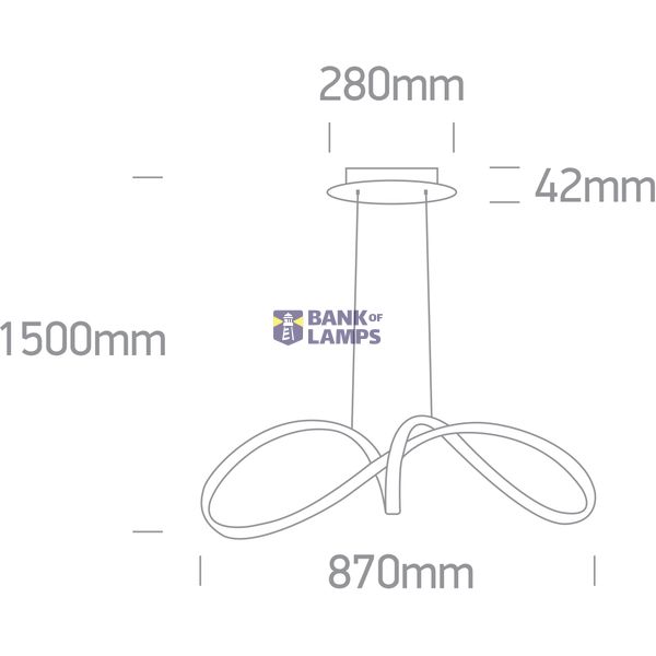BRASS PENDANT LED 36W WW IP20 230V image 4