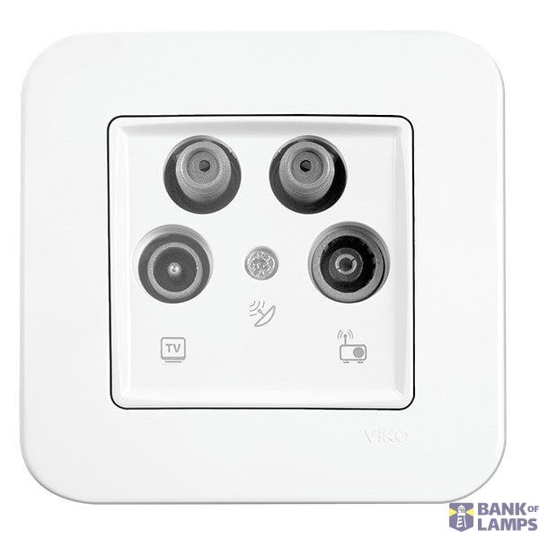 Linnera-Rollina Sat Socket Trans (Sat-TV-Rd) (13dB) White image 1