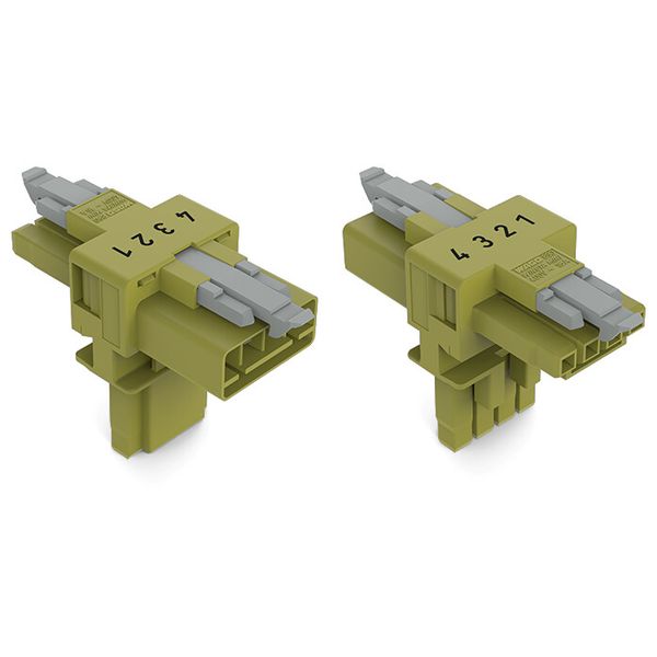 T-distribution connector 4-pole Cod. B light green image 2