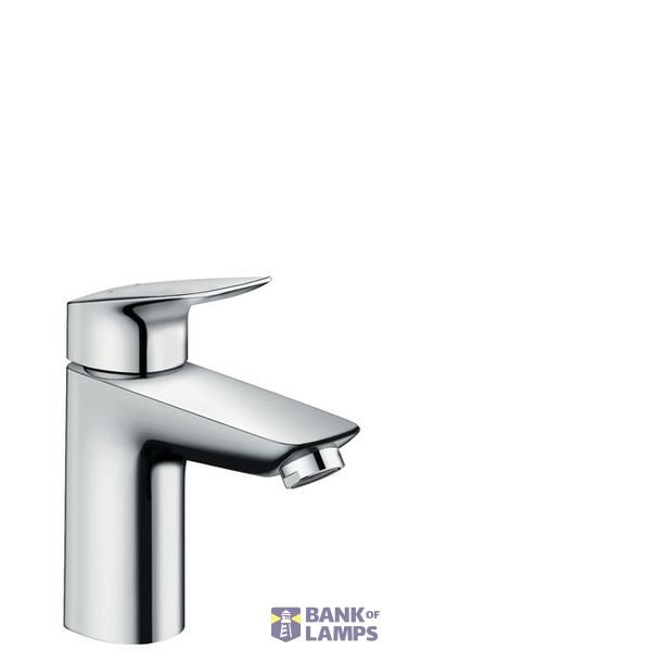 Logis 100 basin mixer without pop-up, chrome image 1