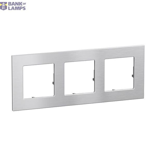 3 GANG PLATE SOLID METAL image 1