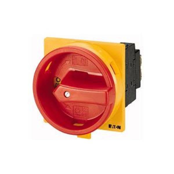 P1-32/EZ On-Off switch, P1, 32 A, centre mounting, 3 pole, with black thumb grip and front plate image 8