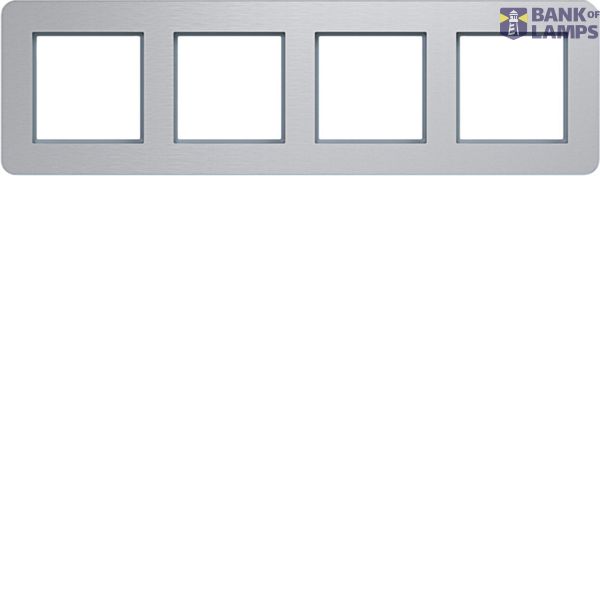 Cover frame 4-way horizontal, C.8, aluminium image 1