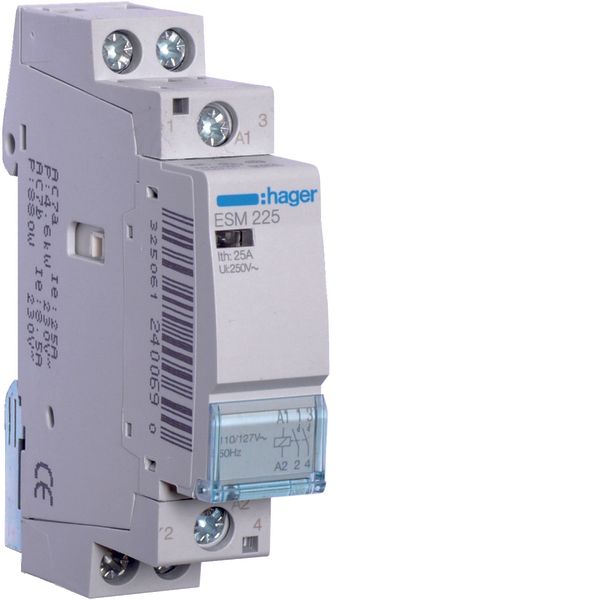 Contactor 25A, 2NO, 110/127V~50Hz image 1
