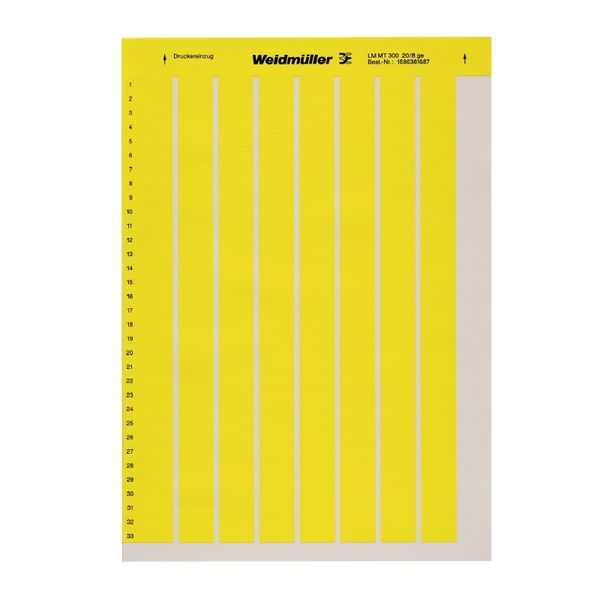LaserMark, Device markers, 8 x 20.3 mm, yellow image 1