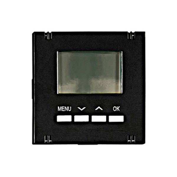 Digital thermostat - top part, heating/cooling, black image 1