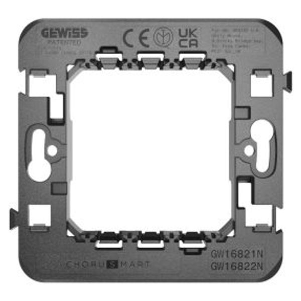 INTERNATIONAL STANDARD SUPPORT - 2 GANG WITH SCREWS - FOR EGO SMART PLATE (COMPATIBLE WITH ALL OTHER CHORUSMART LINES) - CHORUSMART image 1