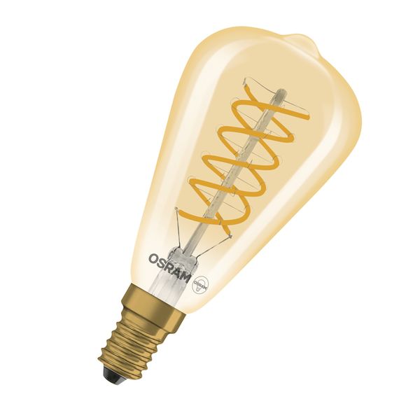 LED lamp 1906 Edison 4.8W 822 230V E14 dimmable filament gold image 1