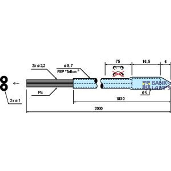 Plastic Fiber Bifurcated Fiber   PBE415UTMLLP image 1