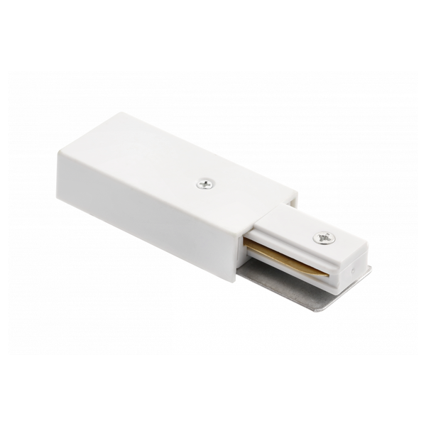 Power supply connector for 1-phase track, white image 1