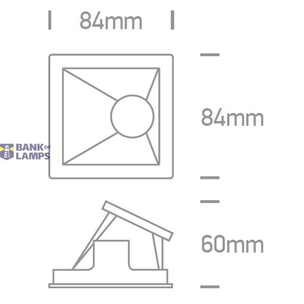 BLACK GU10 10W BLACK REFLECTOR DARK LIGHT ASYMMETRIC image 2