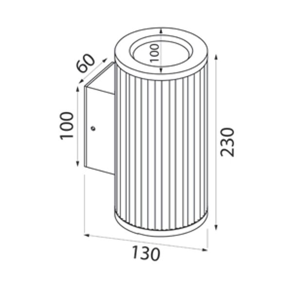 Outdoor luminaire AVN08GH IP44 2X35W GU10 G C GH image 3