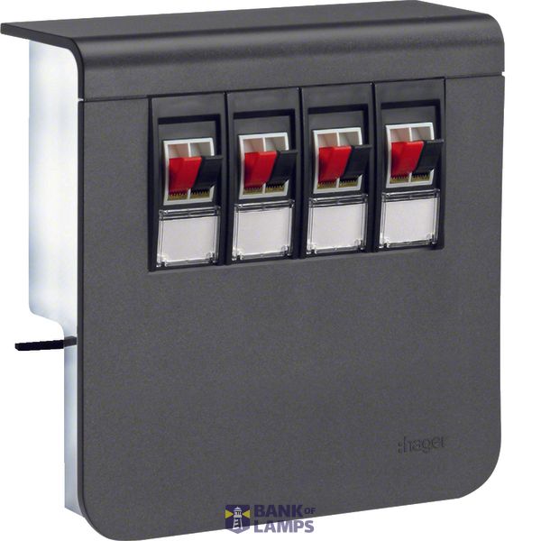 acc.box SL20080 socket+4 loudsp black image 1