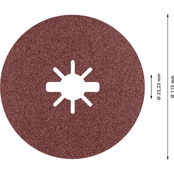 EXPERT R781 Prisma Ceramic X-LOCK Fibre Disc 115 mm, 22.23 mm, G 60, 5-pc image 3