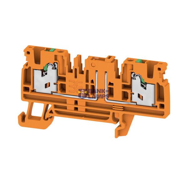 Test-disconnect terminal, SNAP IN, orange, 2.5 mm², 20 A, 500 V, Numbe image 1