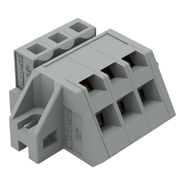 1-conductor female connector, angled CAGE CLAMP® 2.5 mm² gray image 1