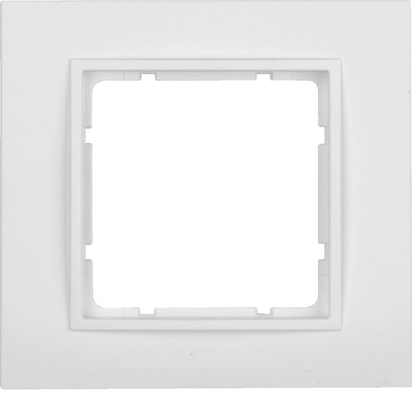 Frame 1gang, B.7, p. white, matt, plastic image 1