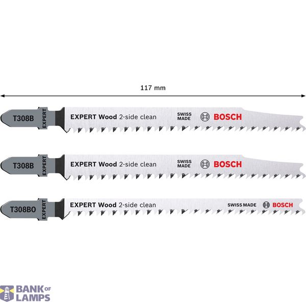 EXPERT ‘Wood 2-side clean‘ Jigsaw Blade 3-piece Set T308B/BO 3 pcs. image 3