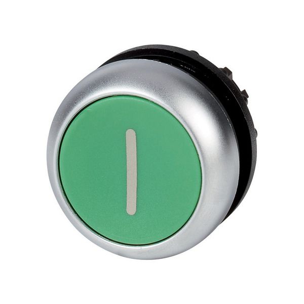 M22-DR-G-X1 Pushbutton, RMQ-Titan, Flat, maintained, green, inscribed, Bezel: titanium image 3