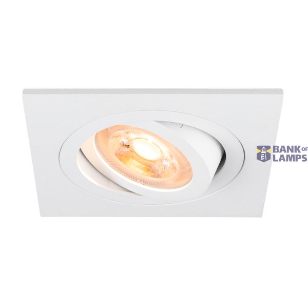 NEW TRIA® 75, recessed ceiling light, square, max. 10W GU10, white image 1