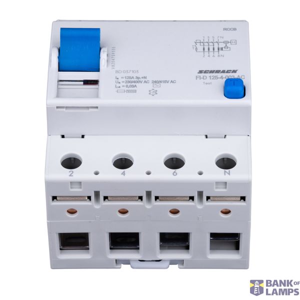 Residual current curcuit breaker 125A, 4-pole, 30mA, type AC image 1