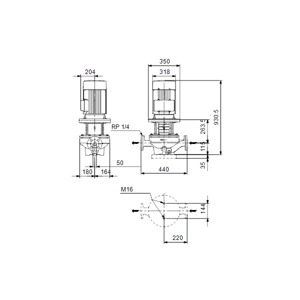 In-line circulator pump TP 50-900/2 A-F-A-BQQE 22 kW 400D 50Hz IE3 image 2