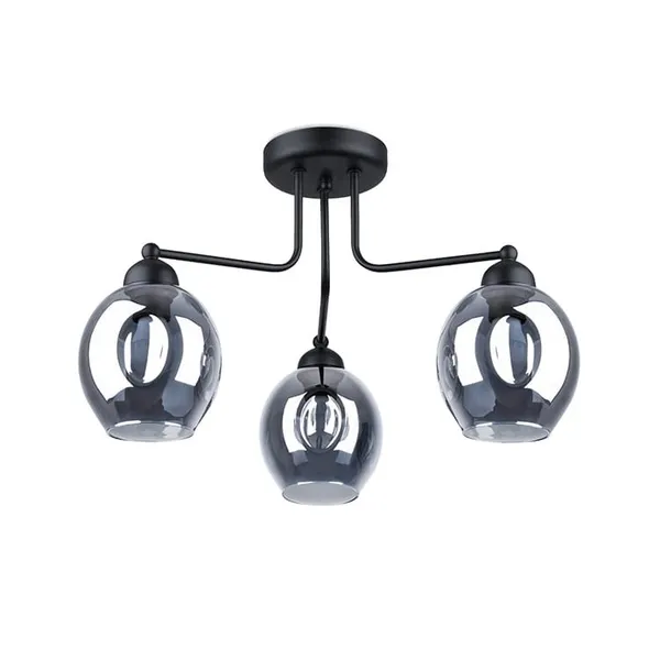 FILLAN 3 BLACK CHANDELIER E27 3X60 IP20 image 1