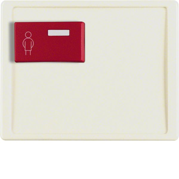 Centre plate red button at top, arsys, white glossy image 1