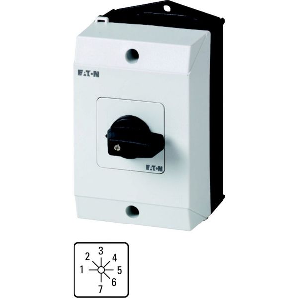 T0-4-8234/I1 Step switches, T0, 20 A, surface mounting, 4 contact unit(s), Contacts: 7, 45 °, maintained, Without 0 (Off) position, 1-7, Design number 8234 image 1