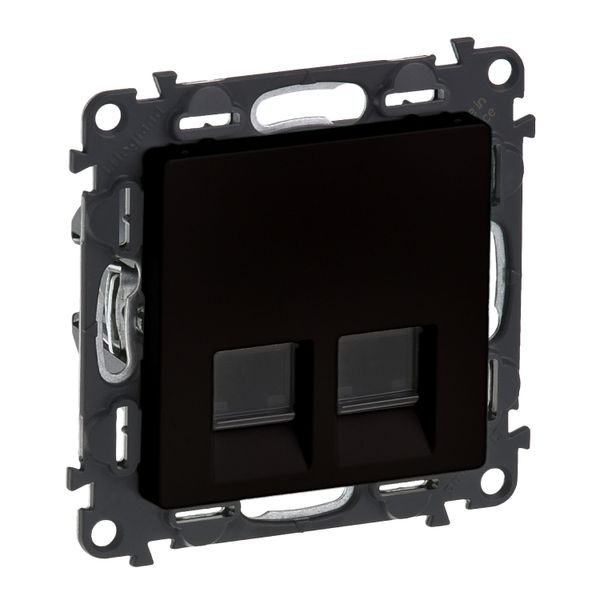 VALL 2XRJ45 C6 STP BLACK LCS image 1