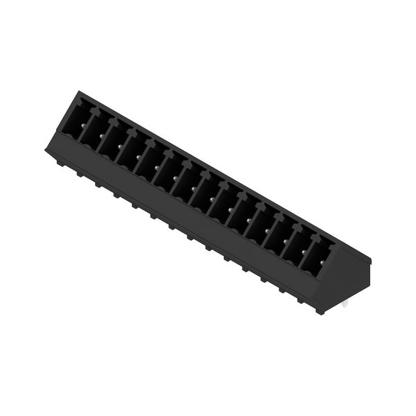 PCB plug-in connector, male header, closed side, THT solder connection, 3.81 mm, Number of poles: 14, 135°, Solder pin length (l): 3.2 mm, tinned, black, Box image 2