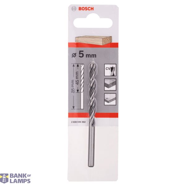 Standard brad point drill bits 5 x 52 x 86 mm, d 5 mm image 2