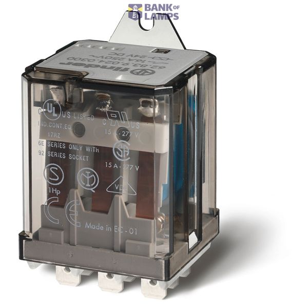 Power Rel. F.250 without flange 2NO ≥3mm.contact.16A/24VDC/AgCdO (62.82.9.024.0369) image 2