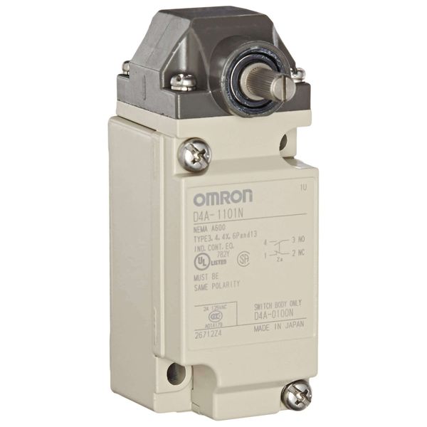 Limit switch, double-pole, double-break, without indicator, standard r D4AN1101R image 1