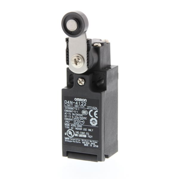 Limit switch, D4N, M20 (1-conduit), 1NC/1NO (snap-action), Roller leve D4N 0027B image 3