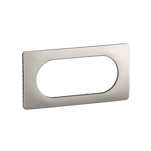 PLATE 2G LARGE SATIN ALUMINIUM image 1