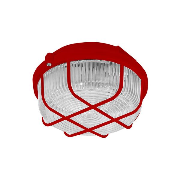 PANLUX Lamp CIRCLE 100W E27 recessed IP44 red image 1