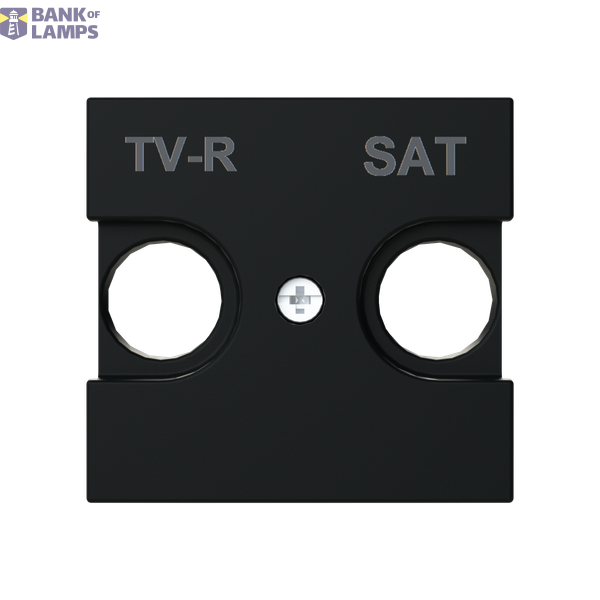 Cover plate for TV-R/SAT - 2M - Matt Black image 1